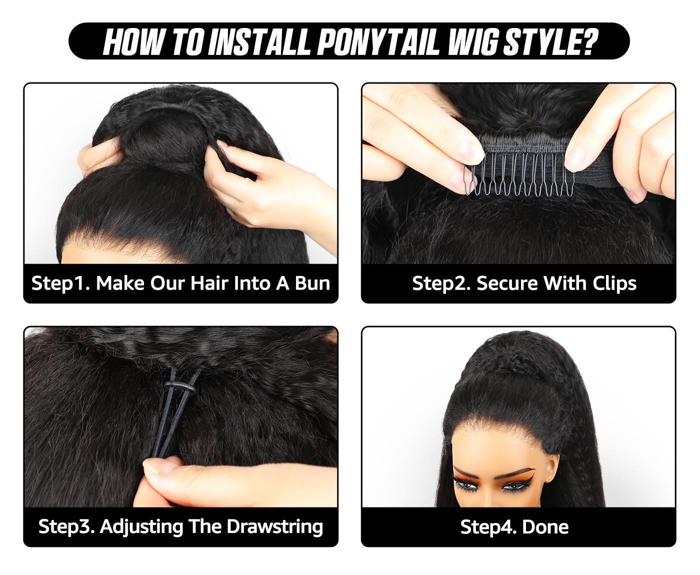 [Wear Go Half Wig] OQ HAIR Invisible Hairline Afro Curly Glueless 3 In 1 Half Wig 180% 250% Density Seamless Flip Over Wig Human Hair With Drawstring Beginner Friendly #dealsforyoudays