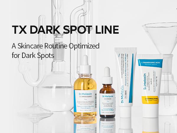 [Dr.Melaxin Official] TX Tranexamic Acid Dark Spot Care Line | TX Ampoule Cleanser + Peeling Toner + Ampoule Rx + Cream | Dark Spot, Brightening