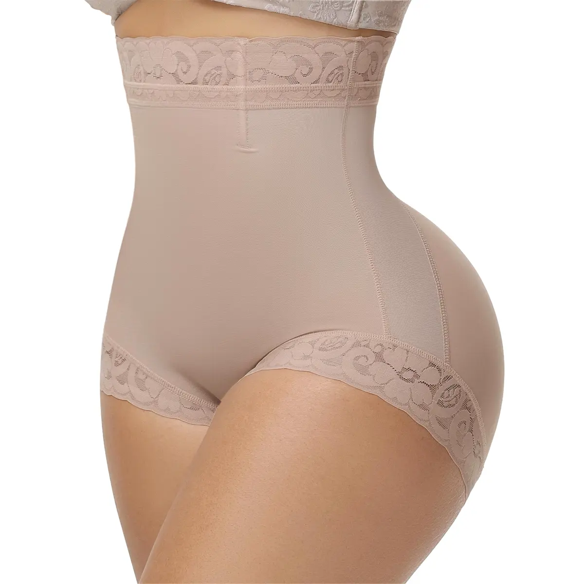 JOSHINE SHAPER Women's High-Waist Lacey Spandex Fabric Shapewear Briefs - Wedding, Waist Training Use, Butt-Lifting, Tummy-Slimming, Smooth Overall Fit, Comfortable Cotton Crotch, Drop-Glue Faja, Compression Underwear for Skirts