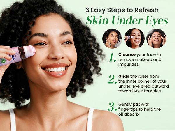 Castor Oil Roll-On with Rose Quartz | 100% Pure for Skin, Brows & Lashes and less mess Castor Oil Packs | deeply hydrate and richly nourish skin | improve the look of fine lines and wrinkles