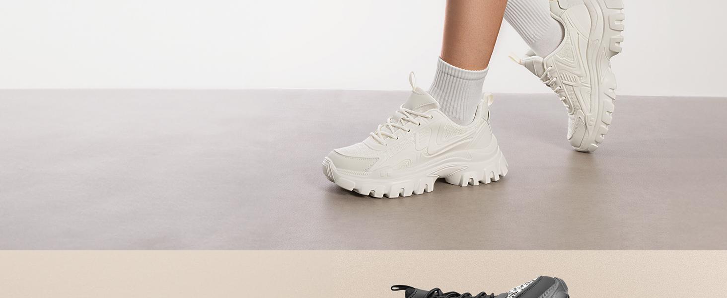 Dream Pairs Women's Platform Chunky Fashion Sneakers Walking Lace-Up Comfortable Sneakers Workout Sport Work Casual Tennis Shoes Dream Pairs Women's Platform Chunky Fashion Sneakers Walking Lace-Up Comfortable Sneakers Workout Sport Work Casual Tennis Shoes