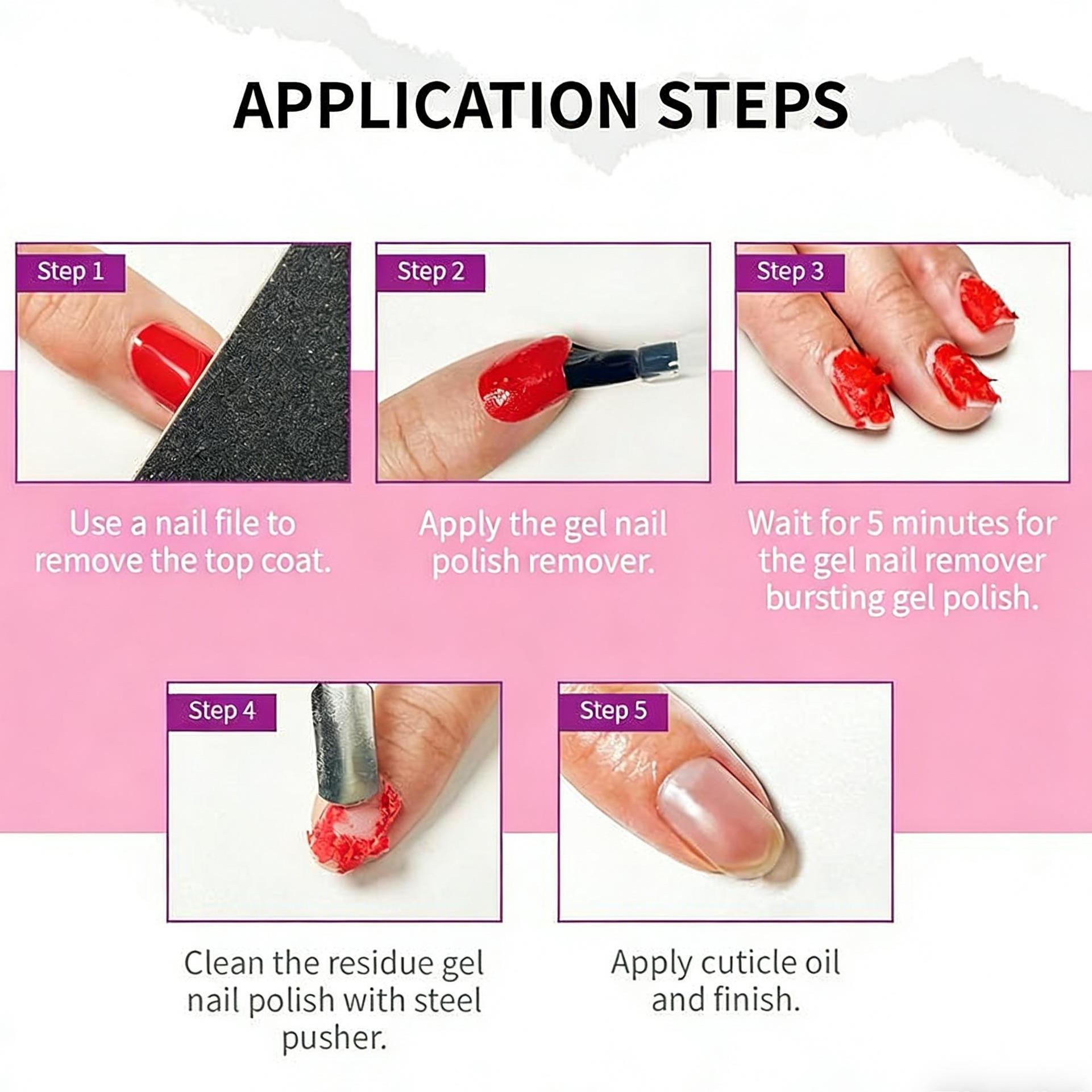 BUBUCANDY 15ML Gel Nail Polish Remover GN-03W Professional Quick 3-5 Minute Removal No Soaking or Wrapping Easy Nail Care Solution