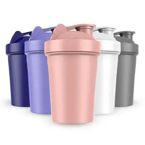 JEELA SPORTS 5 PACK Protein Shaker Bottles for Protein Mixes -20 OZ- Dishwasher Safe Shaker Cups for Protein Shakes - Shaker Cup for Blender Protein Shaker Bottle for Shakes Protein Shake Blender