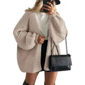 Womens Oversized Cardigan Sweaters Open Front Chunky Knit Casual Long Lantern Sleeve Fall Sweater Coats,sweaters for women,cardigan for women, cardigans, cardigan, mockneck