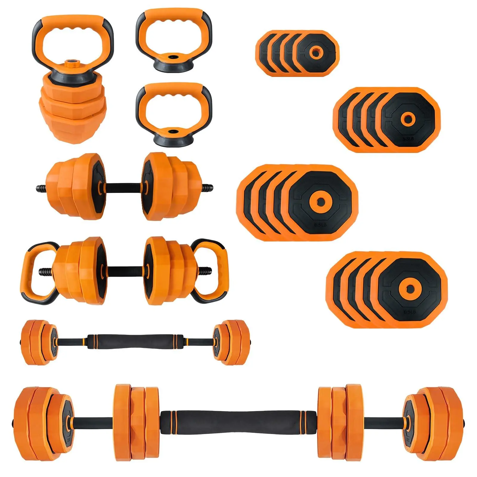 Adjustable Dumbbells,88 lbs Free Weight Set with Connector,4 In1 Dumbbells Set Used As Barbell,Kettlebells,Push Up Stand for Home Gym