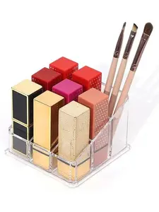 Lipstick Organizer and Storage, 9 Slots Clear Case Display Rack Holder