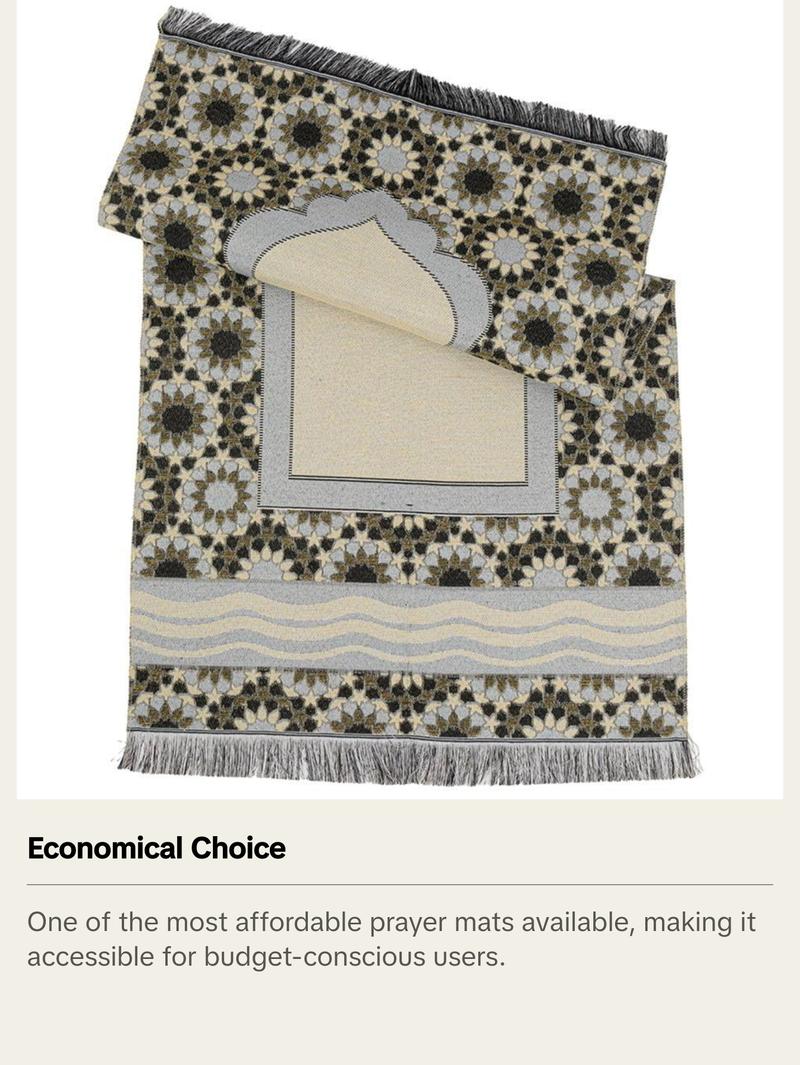 Chenille Thin Travel Islamic Prayer Mat Stargazer - Blue