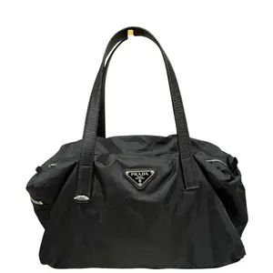 Pre-owned PRADA nylon Shoulder Bags black Boston bag