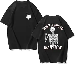 Sleep Deprived Skeleton Hoodie: Barely Alive Unisex Sweater