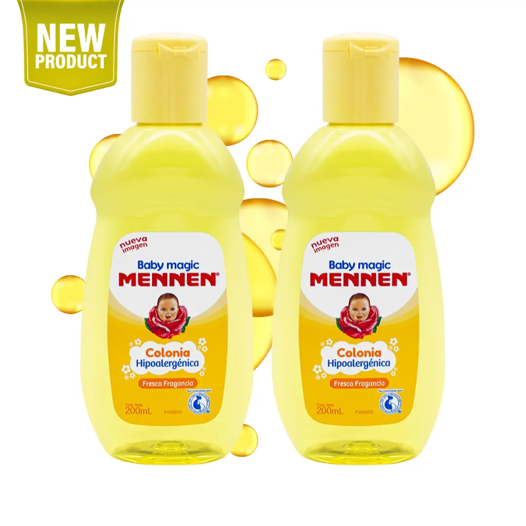 New Viral Unisex Comfort Skincare Perfume - 2 Bottles Mennen Cologne (Baby Magic, Hypoallergenic) 200ml (6.76oz) Each, Floral Scent, Alcohol-Free Formula for Adults & Babies, Bottled Mixed Unisex Fragrance