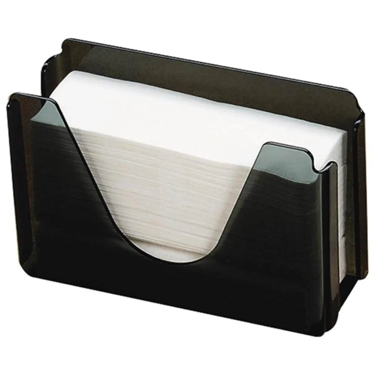 Lorell GPC56640 Plastic Countertop Towel Dispenser - Smoke Finish, Moistureproof, Washable Bathroom Fixture Accessory