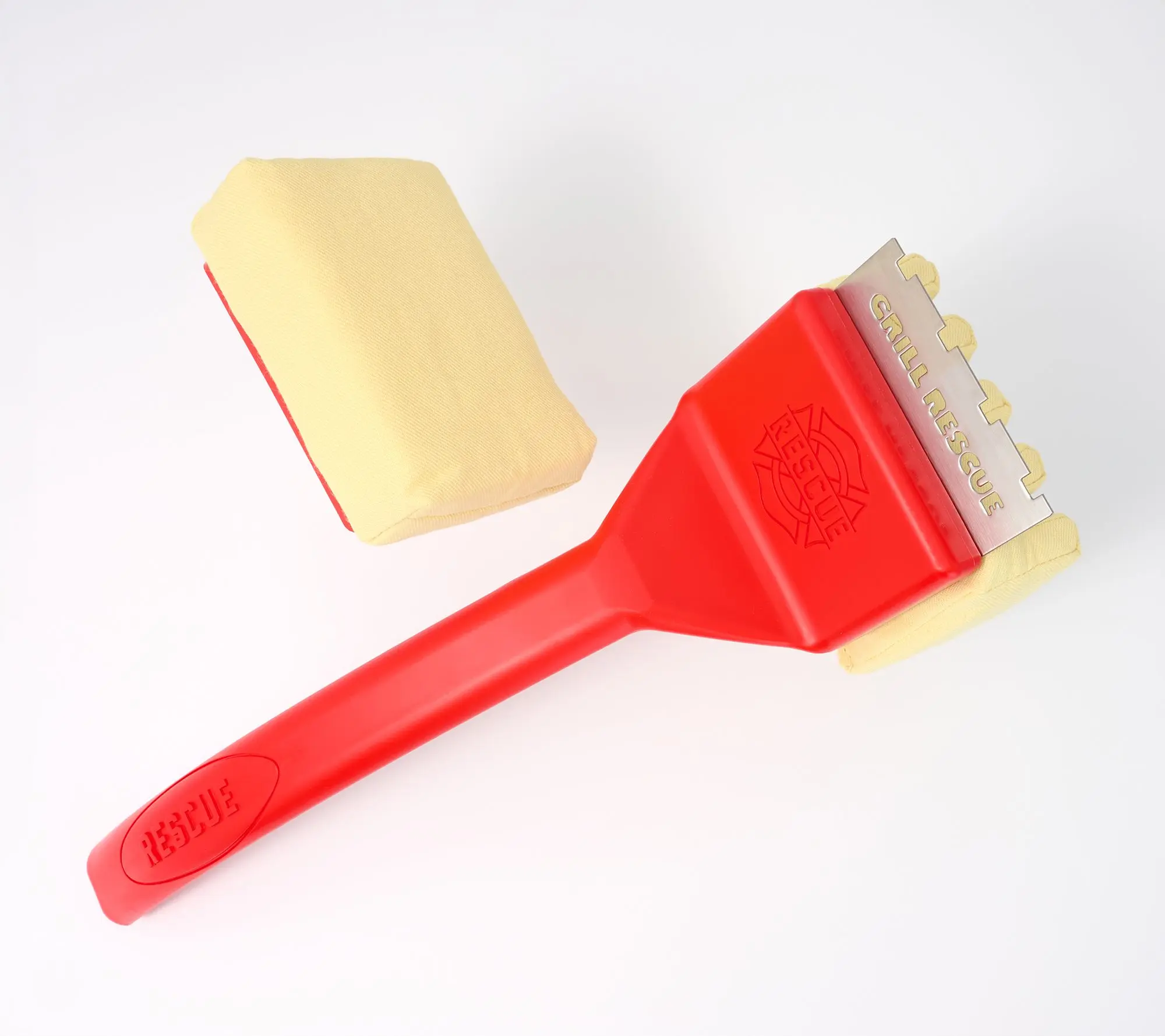 Grill Rescue Bristle-Free Brush w/ Flat & Grill Grate Heads