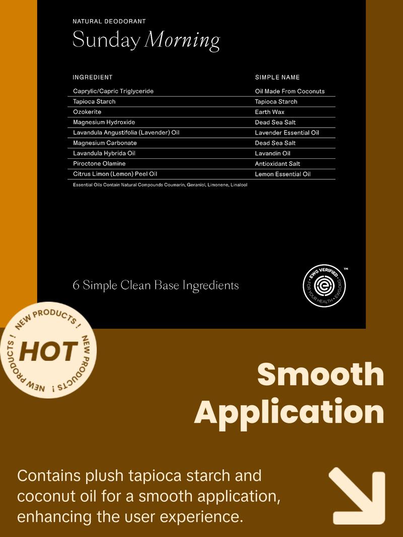 Each & Every Natural Fragrance Deodorant Sunday Morning - Lavender & Lemon 2.5oz