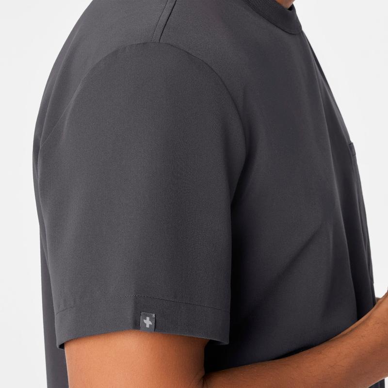 men's Charcoal Easton Relaxed - Crewneck Scrub Top