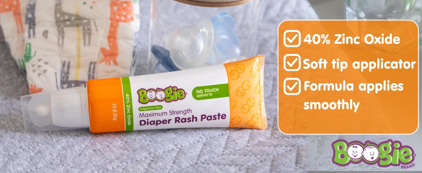 Boogie Diaper Rash Baby Bundle for Newborns, Infants & Toddlers – 25% Zinc Oxide No-Rub, Touch- Free Rash Spray, 40% Zinc Oxide Maximum Strength Paste & Irritation Gel for Sensitive Skin Boogie Diaper Rash Baby Bundle for Newborns, Infants & Toddlers – 25% Zinc Oxide No-Rub, Touch- Free Rash Spray, 40% Zinc Oxide Maximum Strength Paste & Irritation Gel for Sensitive Skin