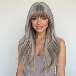 Iris DWY 24inch-Brown Long Wig, Elegant & Versatile for Women, Suitable for All Occasions. Synthetic Wig for Elegant Ladies of All Ages