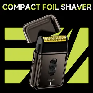 ENCHEN Electric Foil Shaver for Men, Mini Electric Facial Care Beard Trimmer, One-Button Use Waterproof Comfort Body Shaver for Men, Comfortable Grip, Rechargeable Cordless Shaver, Deep Clean Shave Anytime, Anywhere, Portable Design