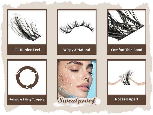 SideSpike Kit l JMS&JMS Manga Spiky Individual Clusters(8-18mix) CC Curl for DIY Eyelashes Extension,Waterproof Sleep Proof,Week Long Lasting Fake Lash Cosmetic Makeup Anime Lash Outdoorfun Vacation Lash Feb Faves