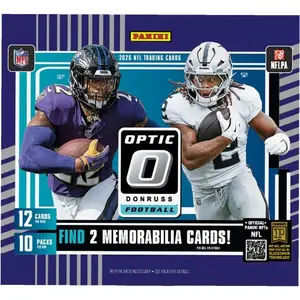 2025 Donruss Optic Preferred Box! (2 Mems per box, #’d parallels! Downtown/Uptown, Rookie/Sunday King Hunt! Look for autos of the top NFL players!)