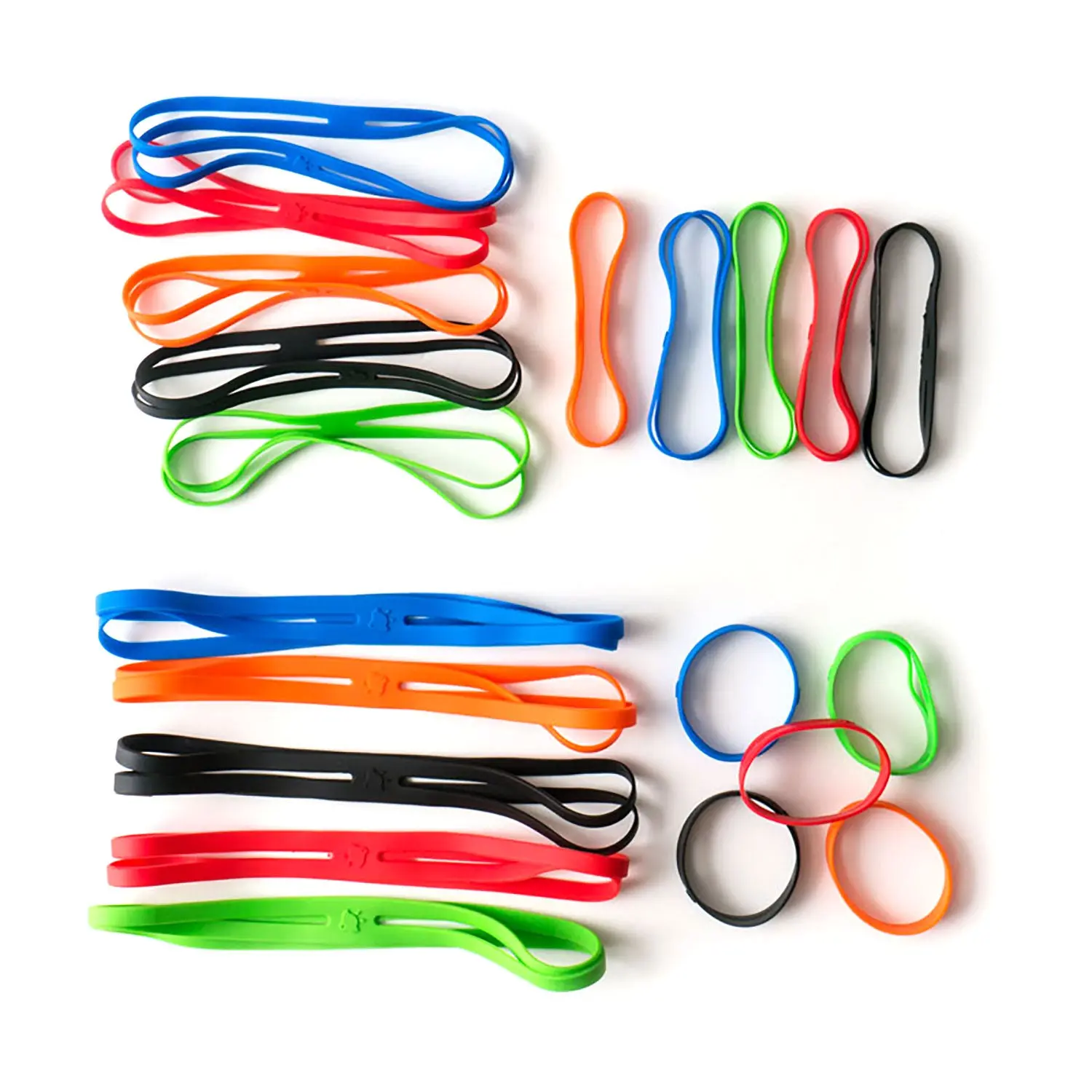 20 Pack Grifiti Band Joes Cross Bands 4, 6, 9, 12 Inch Silicone Bands for Ultralight Backpacking, Board Game Storage, and Everyday Use