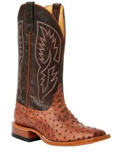 Horse Power Men's Boot Barn Ostrich Print Tall Western Broad Square Toe - Hp1203