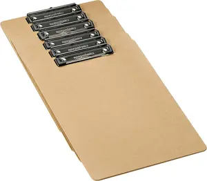 New Hardboard Office Clipboard, Low-Profile, Letter Size, 9" x 12.5", Brown, 6-Pack