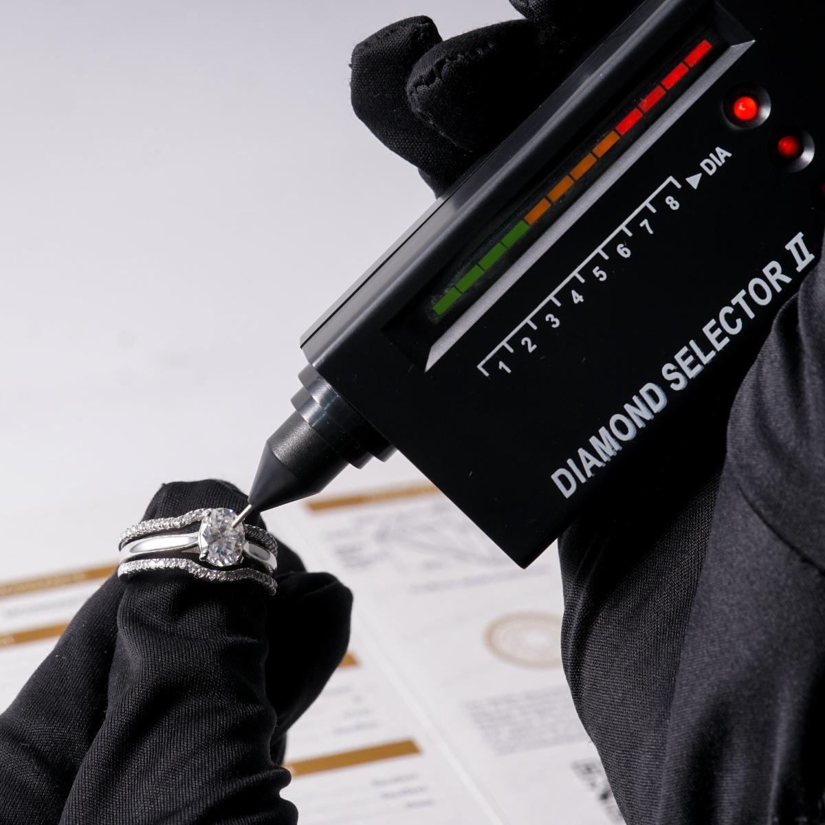 Delzzad 1.8ct Heavenly Nest Ring Engagement Ring Triple Stacking Ring VVS Synthetic Moissanite Ring Jewelry Copper Band Perfect Birthday Engagement Wedding Anniversary Christmas Valentine's Day Gift