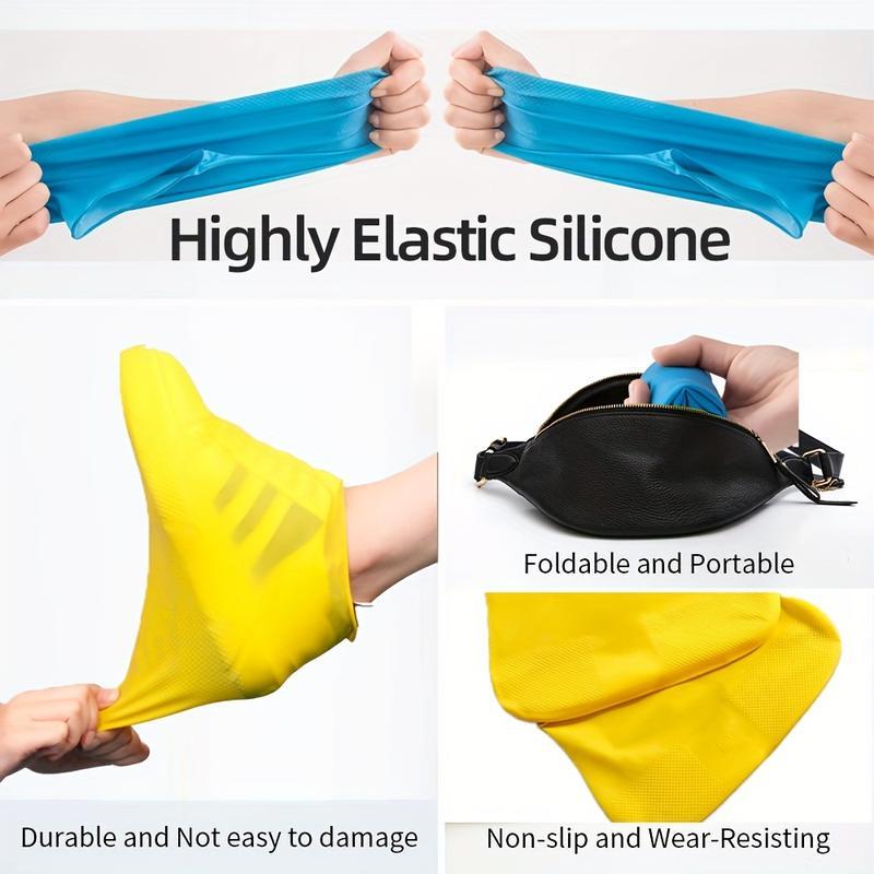 Outdoor Latex Rain Boots Waterproof Shoe Cover That Can Be Reused For Rain Prevention. Multiple Colors To Choose From, Durable