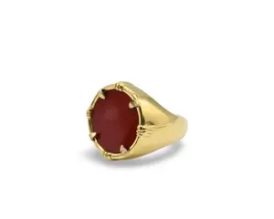 Burgundy Medallion Ring