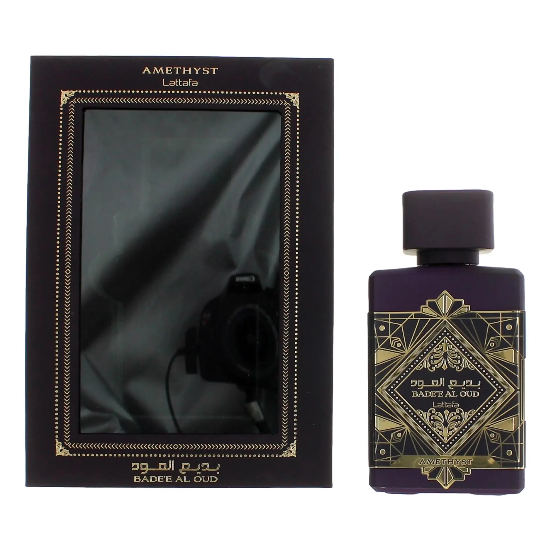 Bade'e Al Oud Amethyst by Lattafa, 3.4 oz EDP Spray for Unisex Edp Fragrances Edp Scents Edp Fragranced Perfume Edp Liquid Perfumes Arabic Perfume Fragrance Eau De Parfum Eau De Parfuma Arabian Cologne