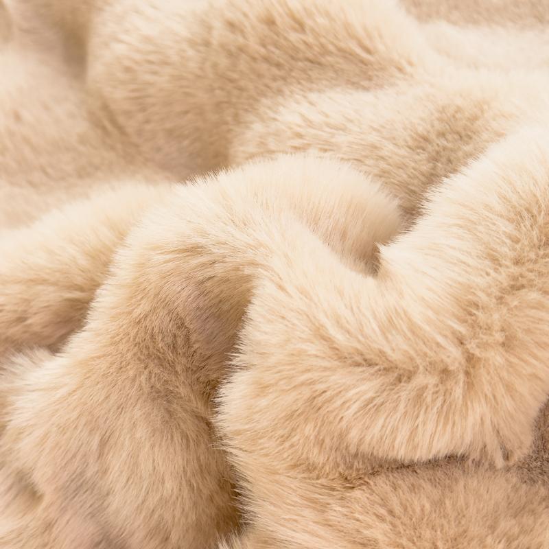 H&D Fluffy Faux Rabbit Fur Fitted Sheet 3-Piece Set — Ultra-Soft Plush Bed Sheet with 2 Pillowcases — Cozy, Warm, Solid-Color Bedding — Fits Queen and King Size Mattresses