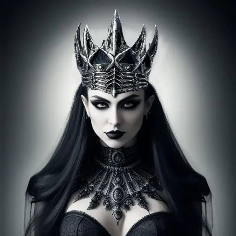 Dark Gothic Flair Vintage Raven Crown King Cosplay Prop, European Style Party Dance Costume Event Accessory, Unique Halloween Role Play Item, Party Hats