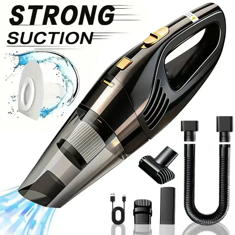 Cordless Compact Mini Size Wireless Portable Handheld Vacuum Cleaner - Rechargeable, Lightweight, Cleans Car Seats, Sofas, Keyboards, Pet Hair, with Multiple Accessories for Home, Car Use