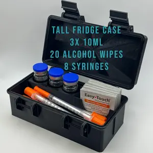 Peptide Small Storage Case - 5ml - 10ml Vials, Alcohol Wipes, and Syringes - In Tall (10ml Version) and Standard (5-8ml Version) - Compact Size