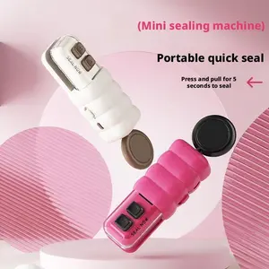 Upgraded Mini snack bag sealing machine,4 in 1 heat USB rechargeable snack bag selaer,with Cutter Keeps and Magnetic Base for Fridge and Bottle Opener,For Snacks, Candies, Dried Food, And Meal Prep,Party gift