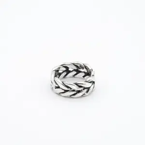 Oxidized Sterling Silver Braided Ring