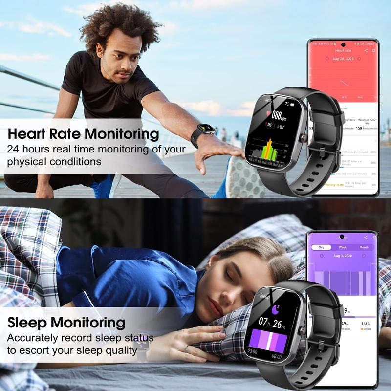 [Valentine's Day] Tukio 2026 Smartwatch 1.85" Touchscreen with 120+ Exercise Modes Sleep Monitoring & Wireless Connectivity for Holiday Gifts & Fitness Tracking