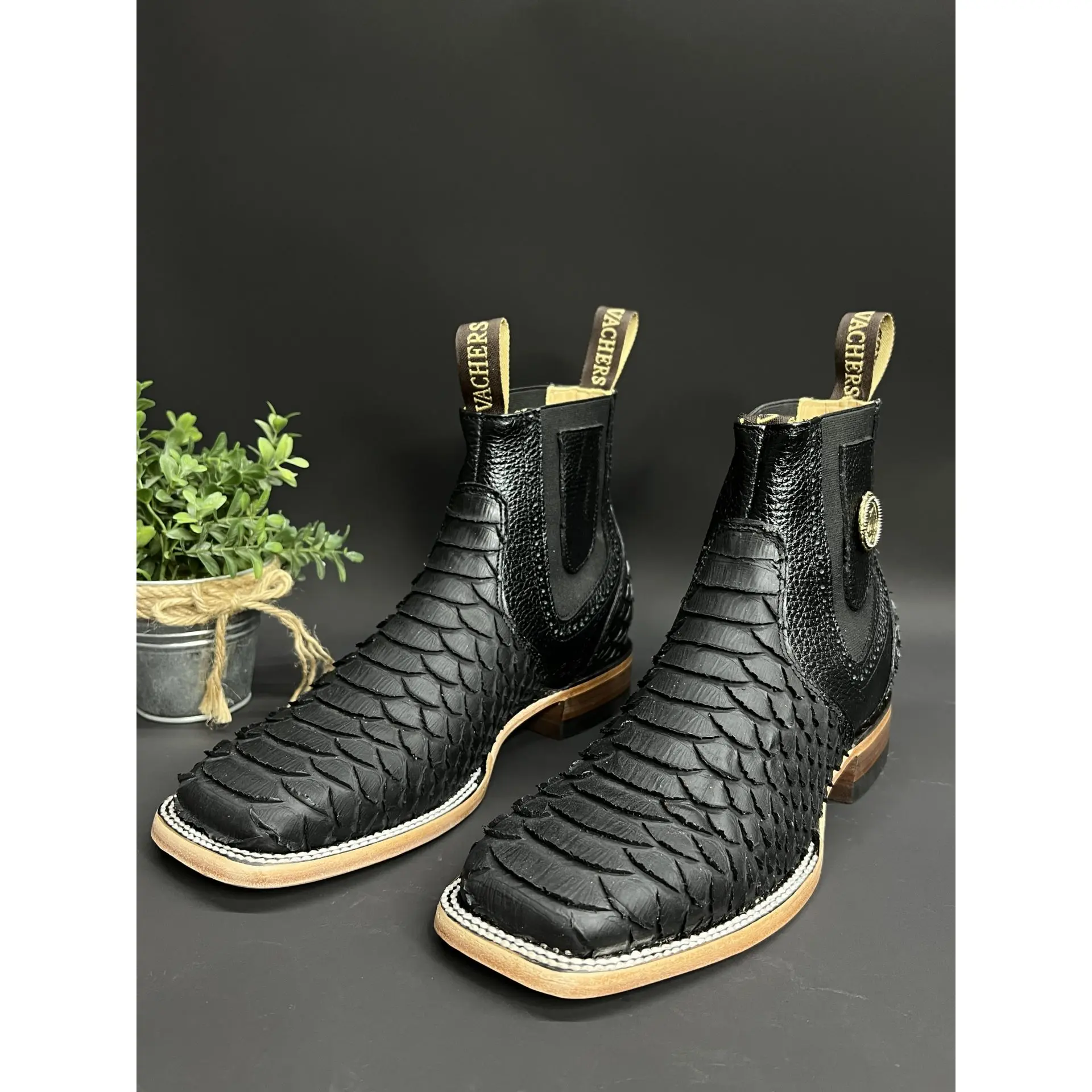 Men Python Jumbo Black Ankle Boot Men Python Jumbo Black Ankle Boot