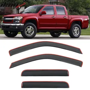 Smoke Window Visors Guard for Chevy Colorado GMC Canyon Crew Cab 2004-2012
