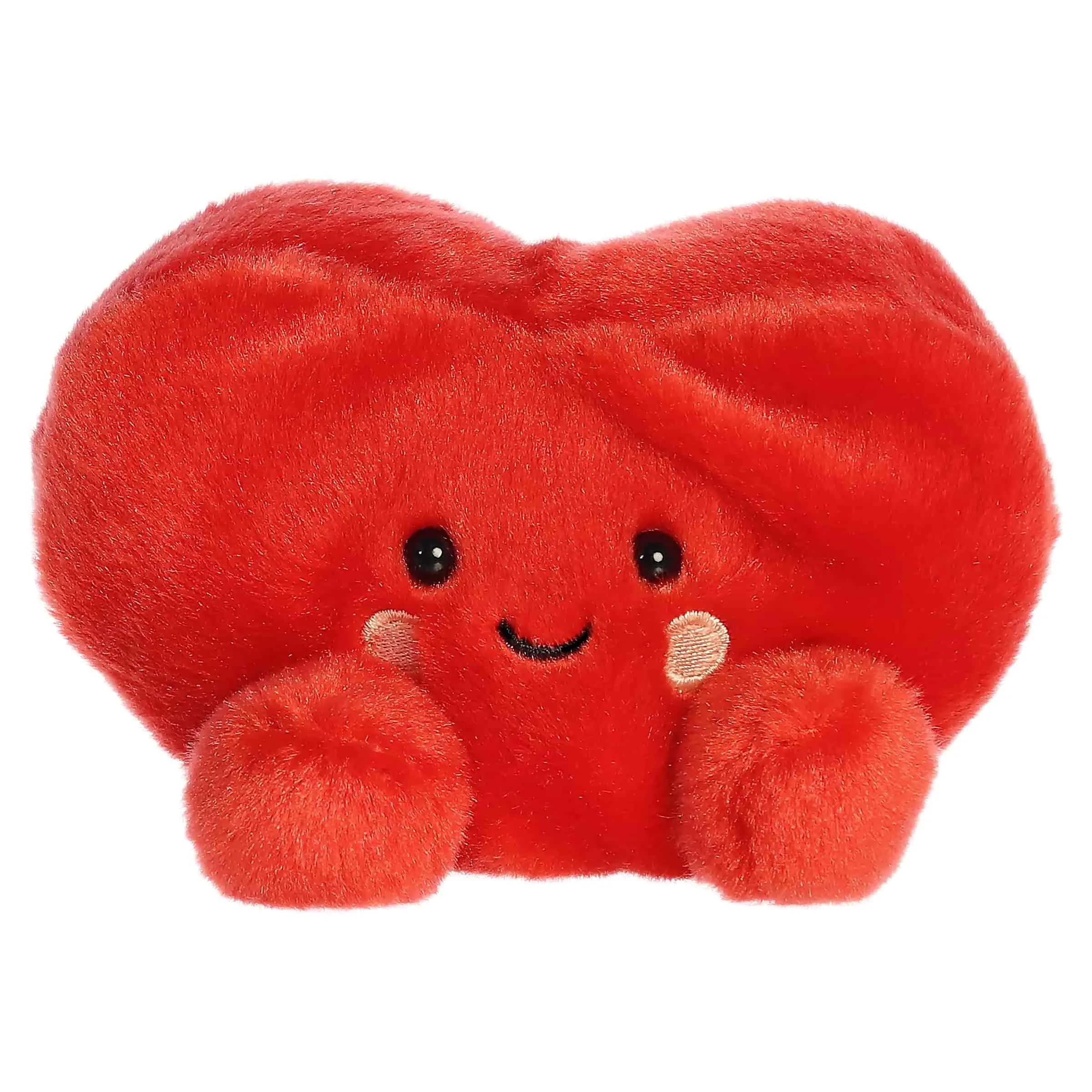 Palm Pals Adorable Amore Heart Red Soft Plush Collectable Stuffed Animal