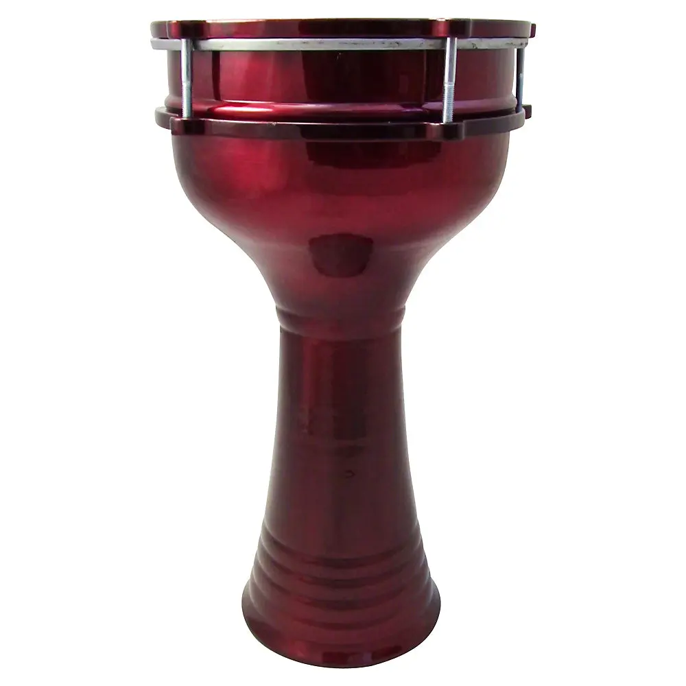 The Zaza Percussion- 16'' Red Aluminum Darbuka Doumbek