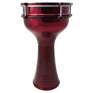 The Zaza Percussion- 16'' Red Aluminum Darbuka Doumbek