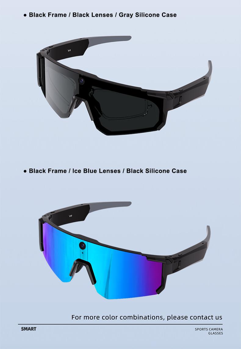 Smart Sports Glasses with 8MP Camera, 2K Photo/1200P Video Recording Wearable Glasses, IP54 Waterproof Multifunctional Wireless Audio Bluetooth Glasses with Headphone, Outdoor Sports Polarized Sunglasses with AI Voice Assistant, UV Protection Eyeglass Smart Sports Glasses with 8MP Camera, 2K Photo/1200P Video Recording Wearable Glasses, IP54 Waterproof Multifunctional Wireless Audio Bluetooth Glasses with Headphone, Outdoor Sports Polarized Sunglasses with AI Voice Assistant, UV Protection Eyeglass
