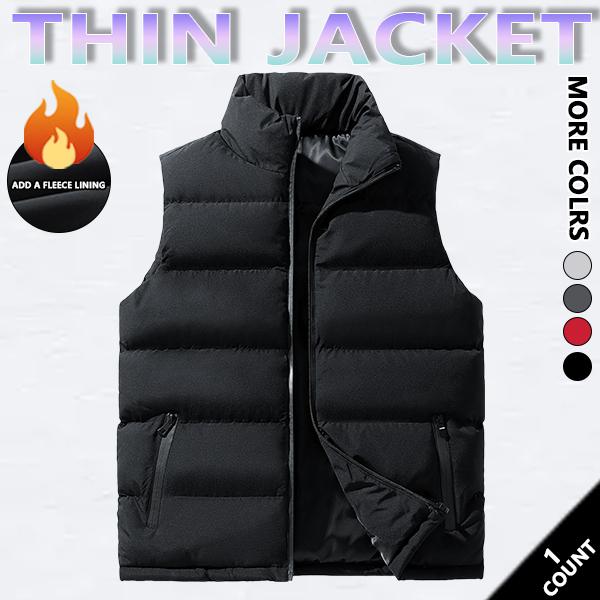 Mens Vest Jacket Warm Sleeveless Jackets Winter Waterproof Zipper Coat Autumn Stand-up Collar Casual Waistcoat Brand ClothingPlease check the size chart before purchasing.