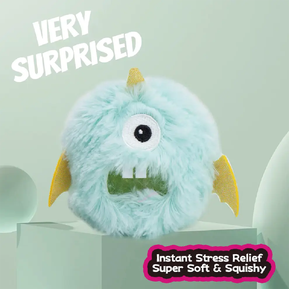 Furry Monster Fidget Squeeze Ball, Orbeez Water Beads Spitting Squishy Toy, Cute Plush Sensory Stress Relief Ball, Summer Sale Deal, Back to School ASMR Toy
