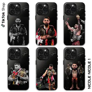 llia Topuria Legend Signature Phone Case, Iconic Fighting Star Black Phone Cover, Gifts For Fight Night Fans, 17 Air Pro Max