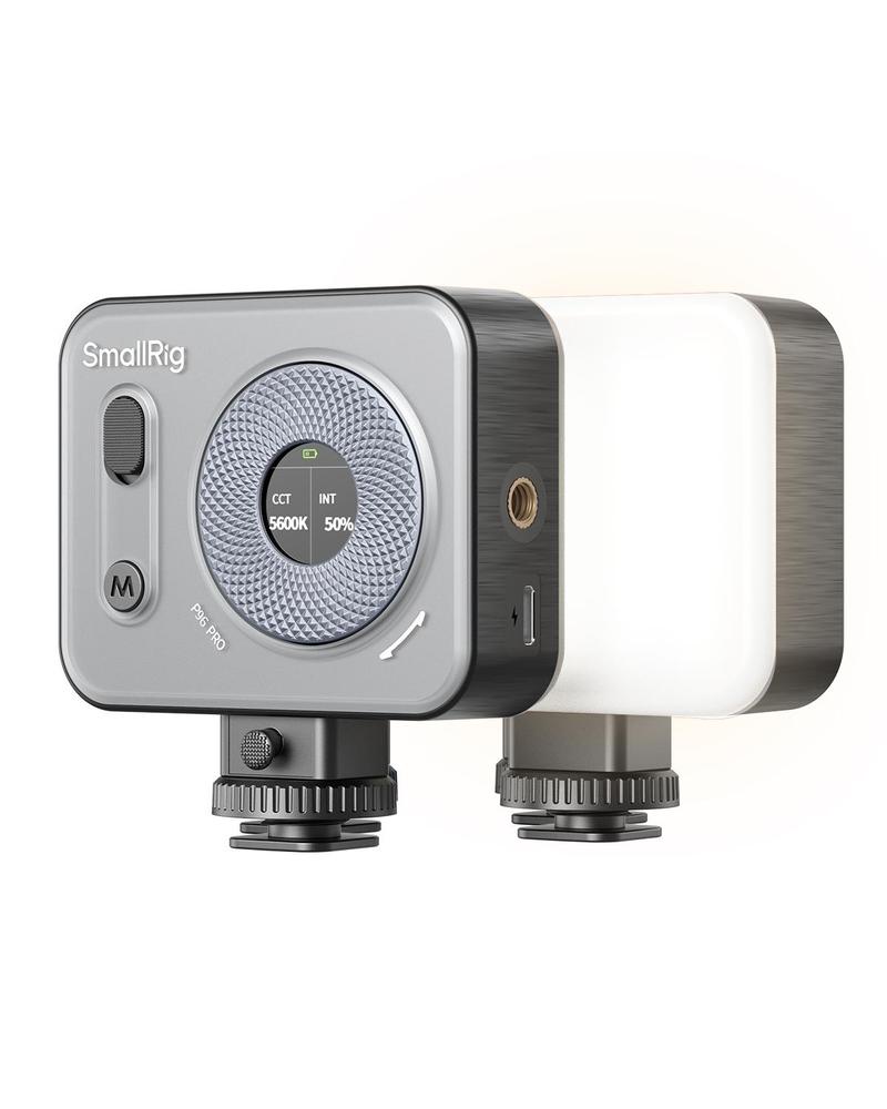 SmallRig P96 LED Mini Ring Light, Video Light,96 LED beads for Photography Video Lighting, Rechargeable 2200mA CRI 95 + 2700-6500K w 3 cold shoes Christmas gifts  Portable Camera Accessories Videography Equipment Vlogging Kit