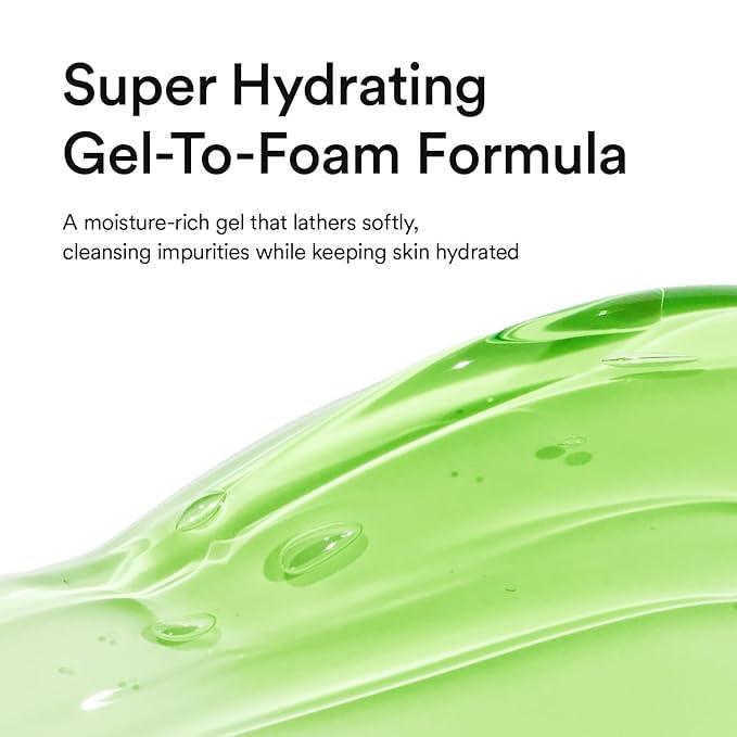 VEGANIFCET Hydrating Gel Face Wash, Citric Acid + LHA + Glycerin + Beta Glucan, Gentle Cleanser, Oil Free, Sensitive Skin, Dehydrated Skin, Korean Skin Care, Big Size (205ml/6.93 fl oz)