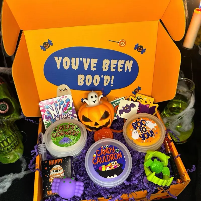 BOO Box Limited Edition Kids Halloween Gift Set - Full of Goodies Candy & Slime Trick or Treat Boxes You've Been Boo'd Design