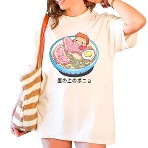 Ponyo Ramen Shirt, Funny Goldfish Ponyo TShirt, Studio Ghibli Shirt,